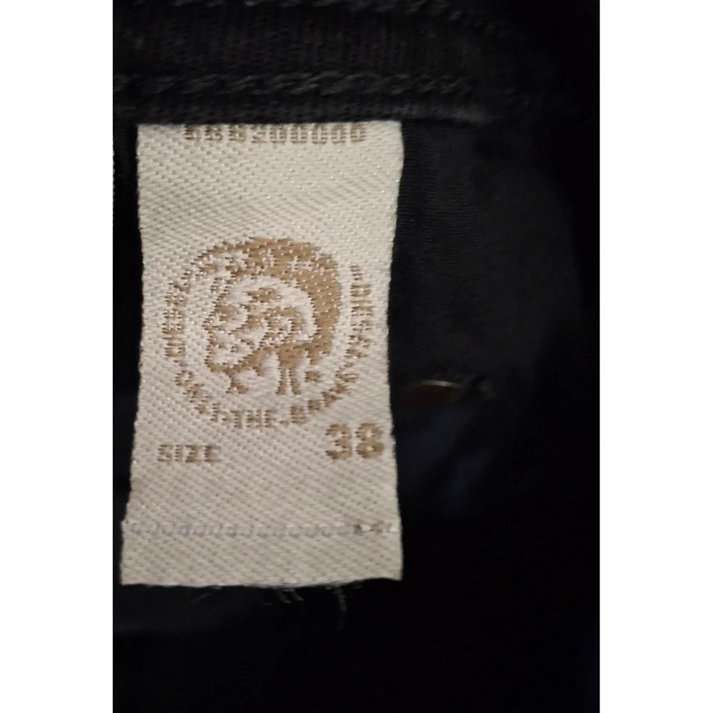 Diesel Safado Regular Slim-Straight Black Stretch Jeans Mens 38x32 Wash 0RZ39